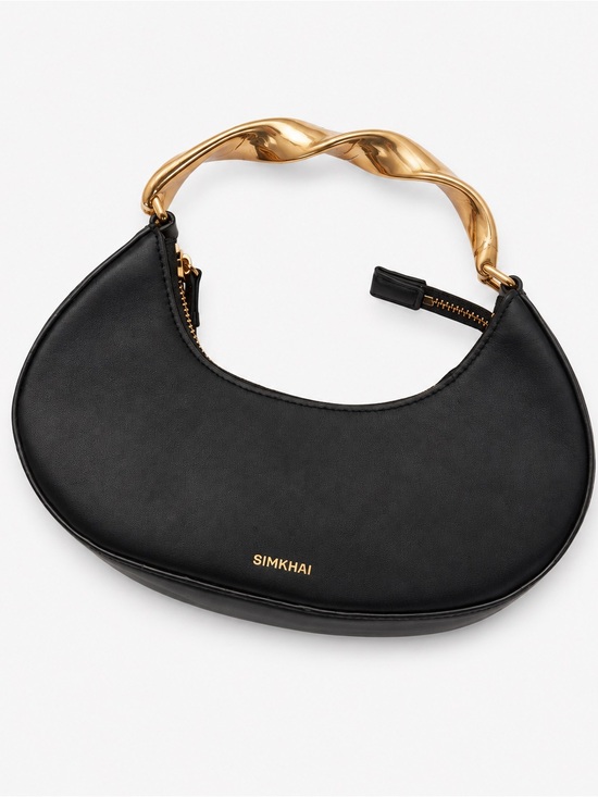 Simkhai Handbags - Simkhai Nixi Twist Leather Top-Handle Bag